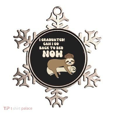 I Graduated Can Go Back To Bed Now Funny Graduation Sloth Ornament