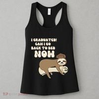 I Graduated Can Go Back To Bed Now Funny Graduation Sloth Women's Tank Top thumb 3