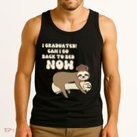 I Graduated Can Go Back To Bed Now Funny Graduation Sloth Tank Top thumb 3
