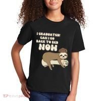 I Graduated Can Go Back To Bed Now Funny Graduation Sloth Kids T-Shirt thumb 2