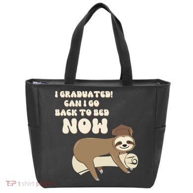 I Graduated Can Go Back To Bed Now Funny Graduation Sloth Tote Bag