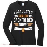 I Graduated Can I Go Back To Bed Now Women's Long Sleeve Shirt thumb 0