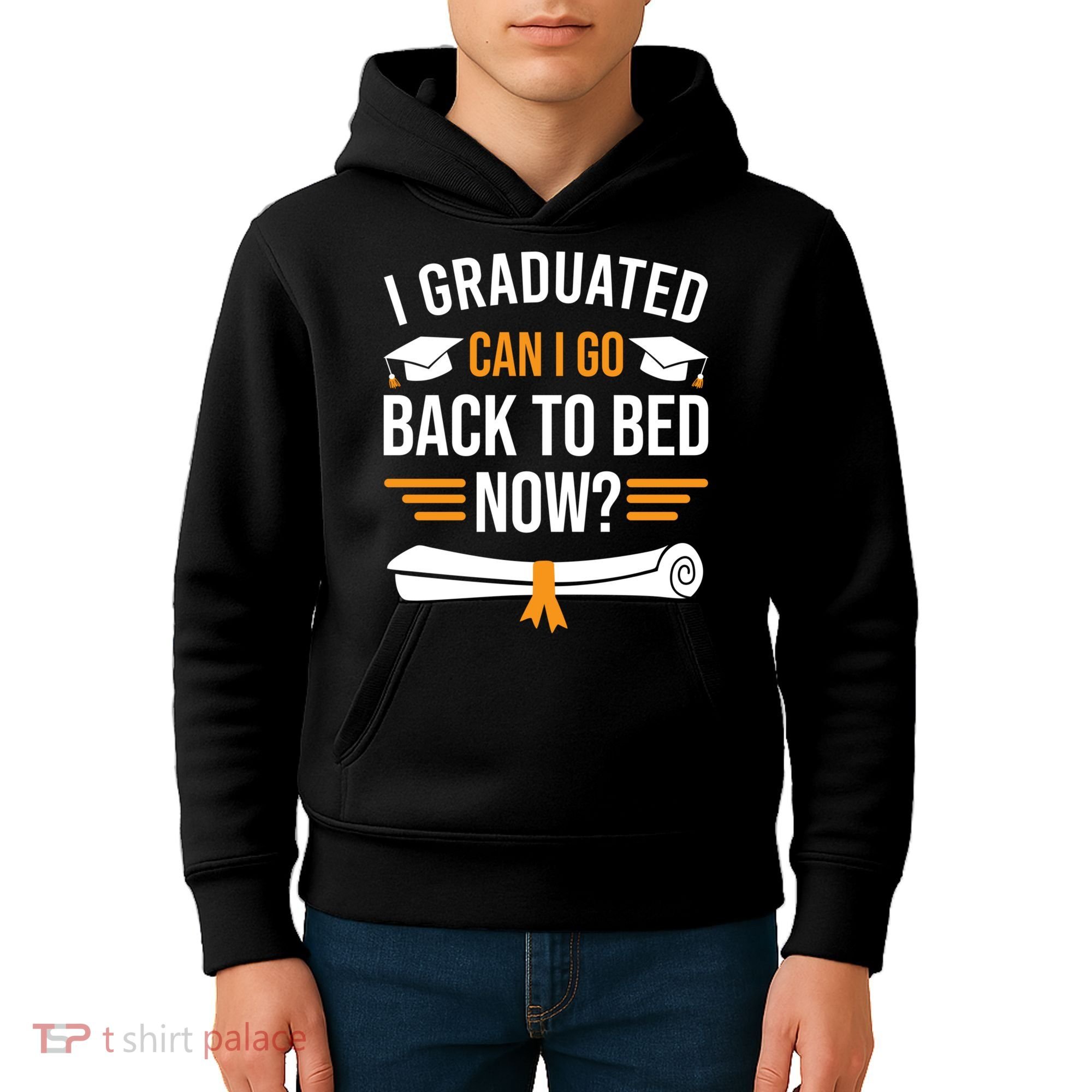I Graduated Can I Go Back To Bed Now Kids Hoodie