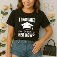 I Graduated Can I Go Back To Bed Now Comfort Colors Boxy T-Shirt thumb 2
