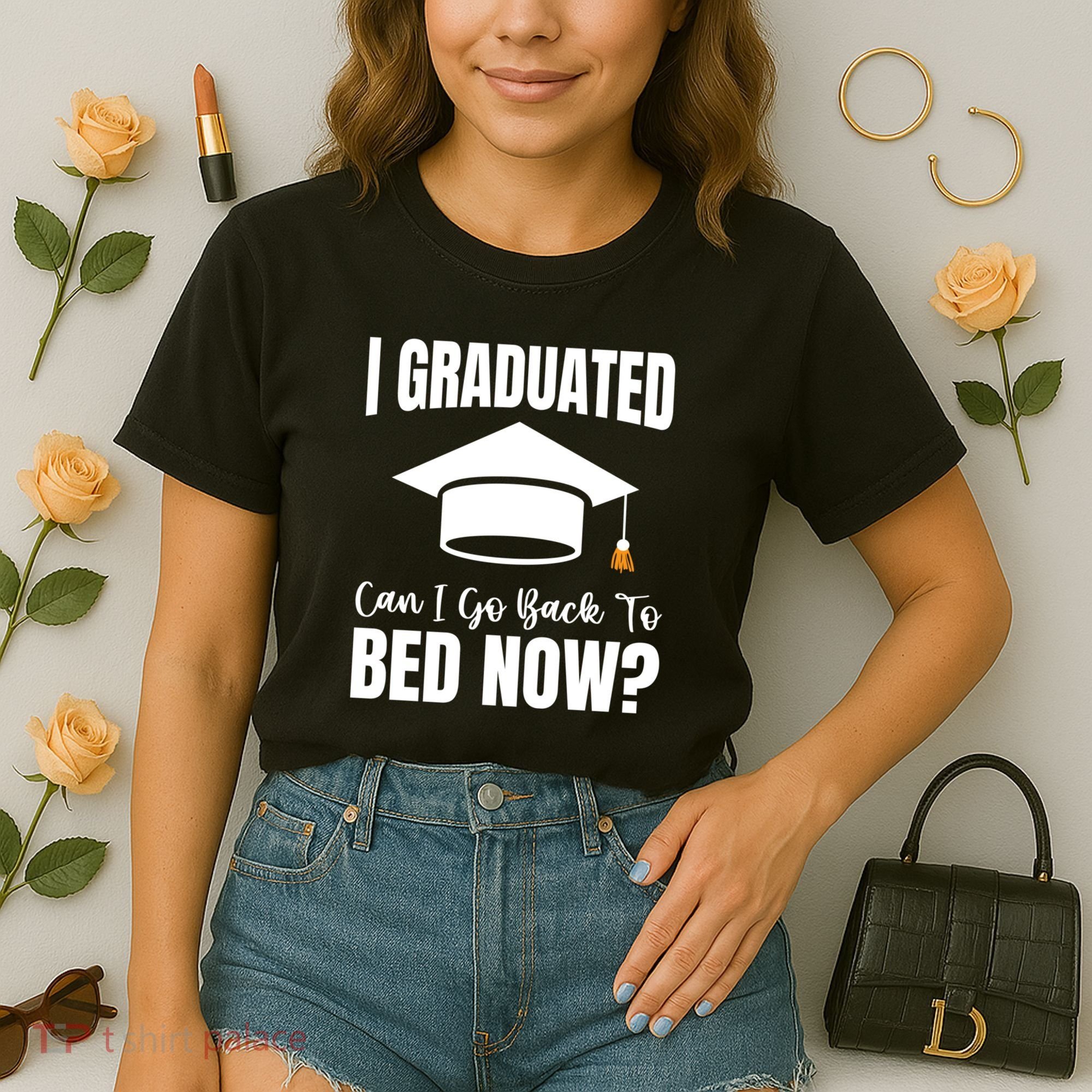 I Graduated Can I Go Back To Bed Now Comfort Colors Boxy T-Shirt