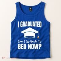 I Graduated Can I Go Back To Bed Now Tank Top thumb 2