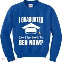 I Graduated Can I Go Back To Bed Now Kids Sweatshirt thumb 0