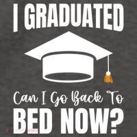 I Graduated Can I Go Back To Bed Now Vector Backpack thumb 2