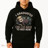 I Graduated Can I Go Back To Bed Now Lazy Sloth Hoodie thumb 2
