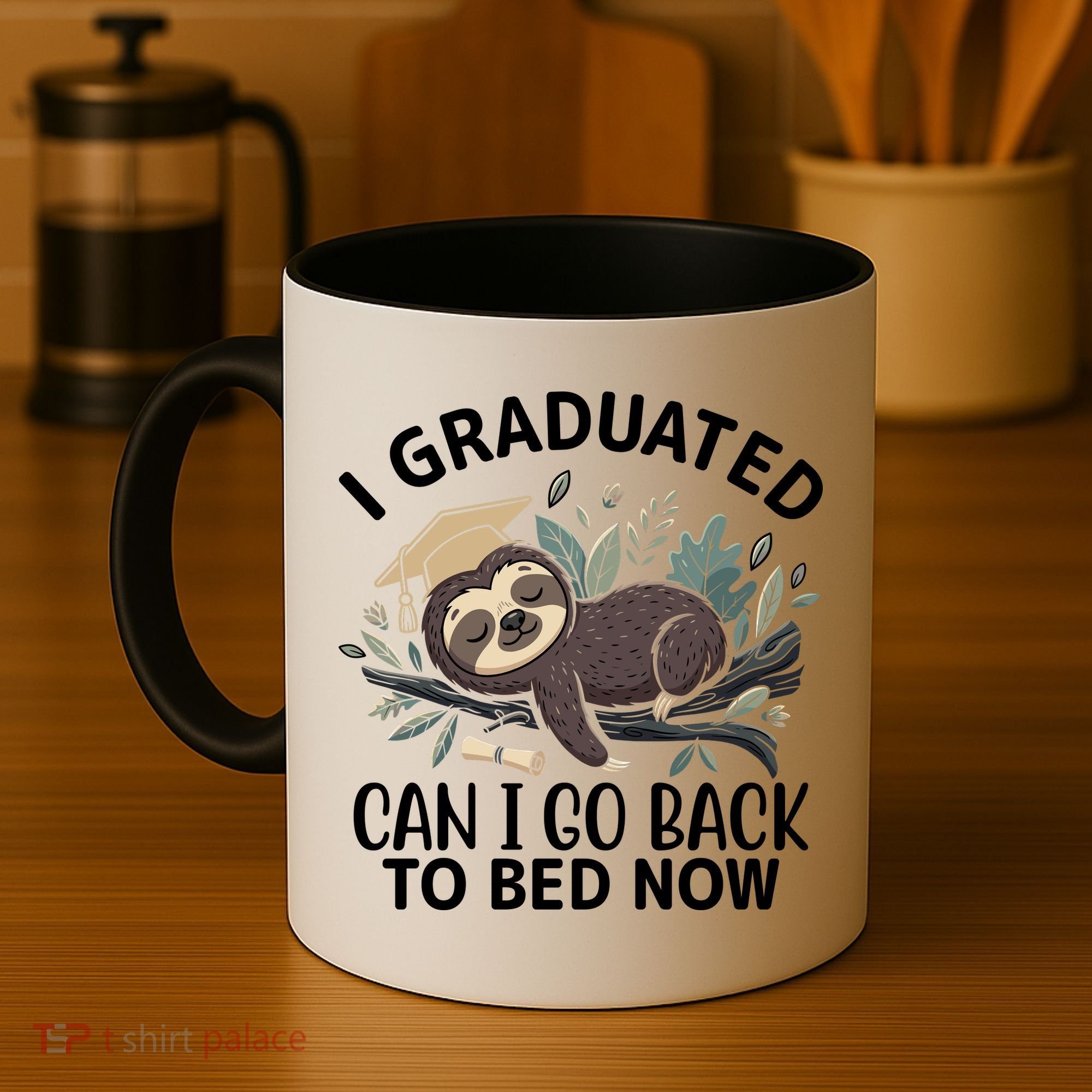 I Graduated Can I Go Back To Bed Now Lazy Sloth Coffee Mug