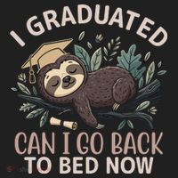 I Graduated Can I Go Back To Bed Now Lazy Sloth Beanie thumb 2