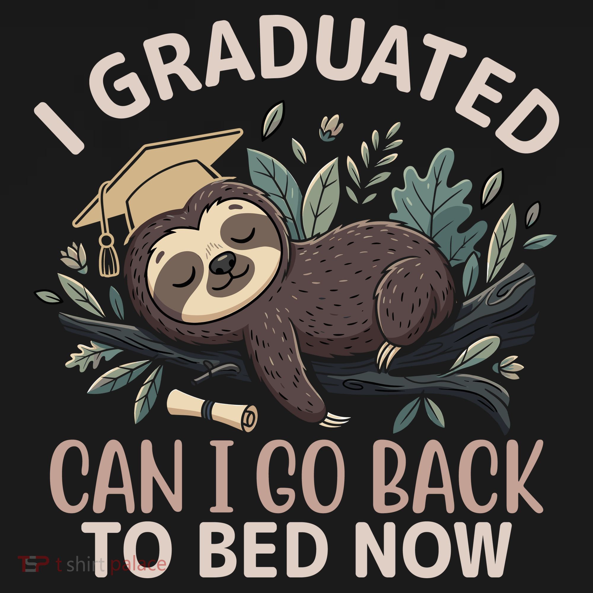 I Graduated Can I Go Back To Bed Now Lazy Sloth Coaster