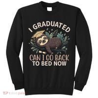 I Graduated Can I Go Back To Bed Now Lazy Sloth Tall Sweatshirt thumb 0