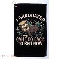 I Graduated Can I Go Back To Bed Now Lazy Sloth Golf Towel thumb 0