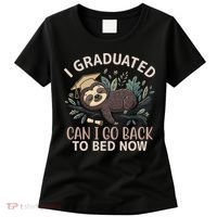 I Graduated Can I Go Back To Bed Now Lazy Sloth Women's T-Shirt thumb 0