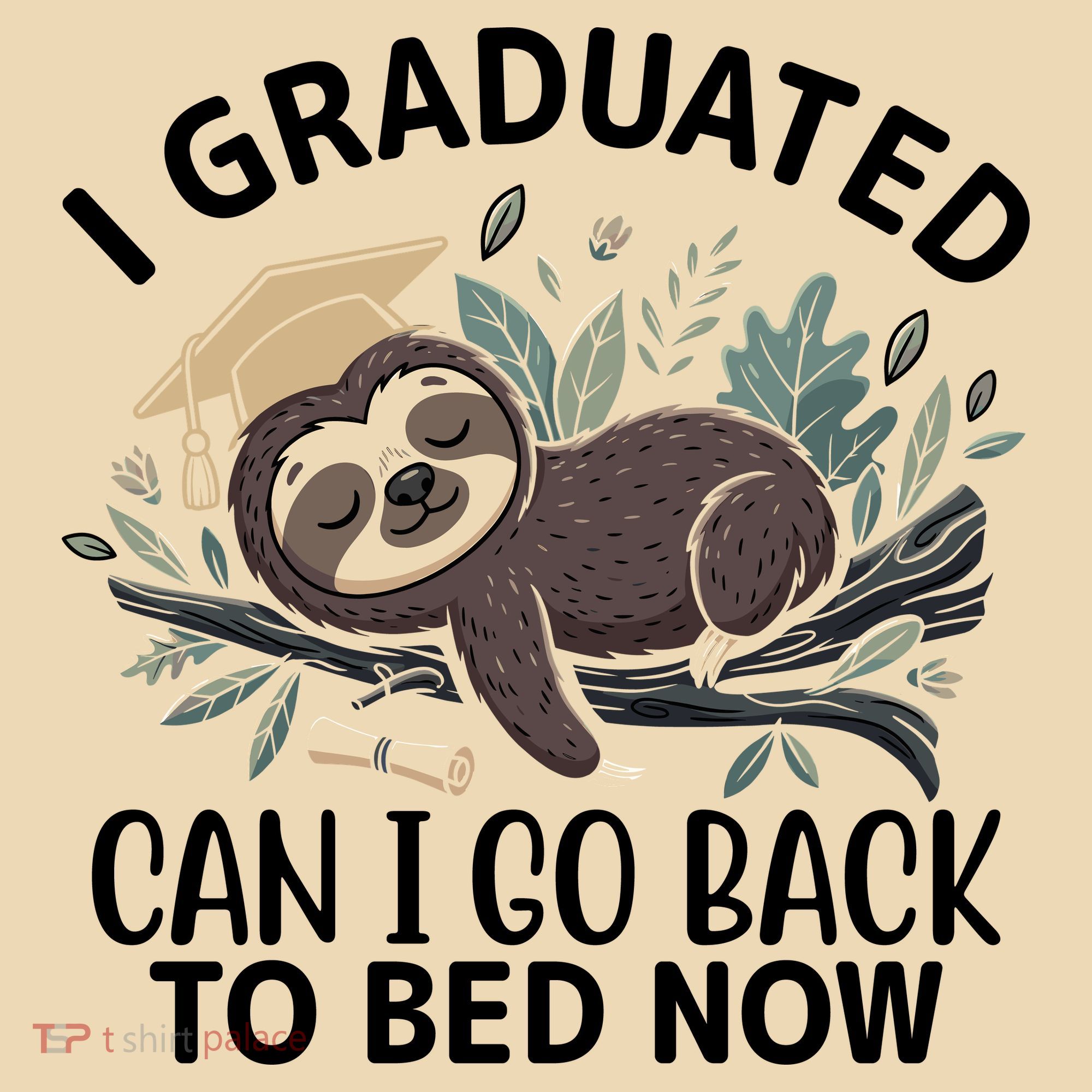 I Graduated Can I Go Back To Bed Now Lazy Sloth Women's Tank Top