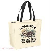 I Graduated Can I Go Back To Bed Now Lazy Sloth Tote Bag thumb 2