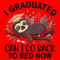 I Graduated Can I Go Back To Bed Now Lazy Sloth Santa Hat thumb 1