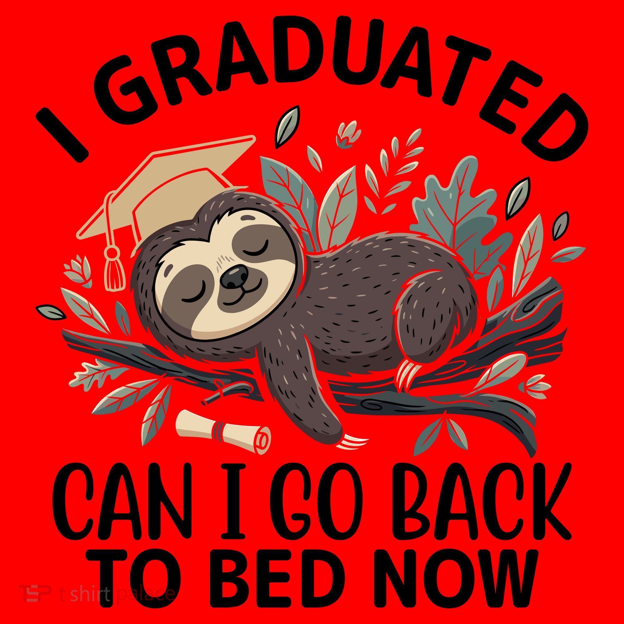 I Graduated Can I Go Back To Bed Now Lazy Sloth Santa Hat