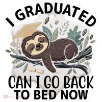 I Graduated Can I Go Back To Bed Now Lazy Sloth Ceramic Ornament thumb 2