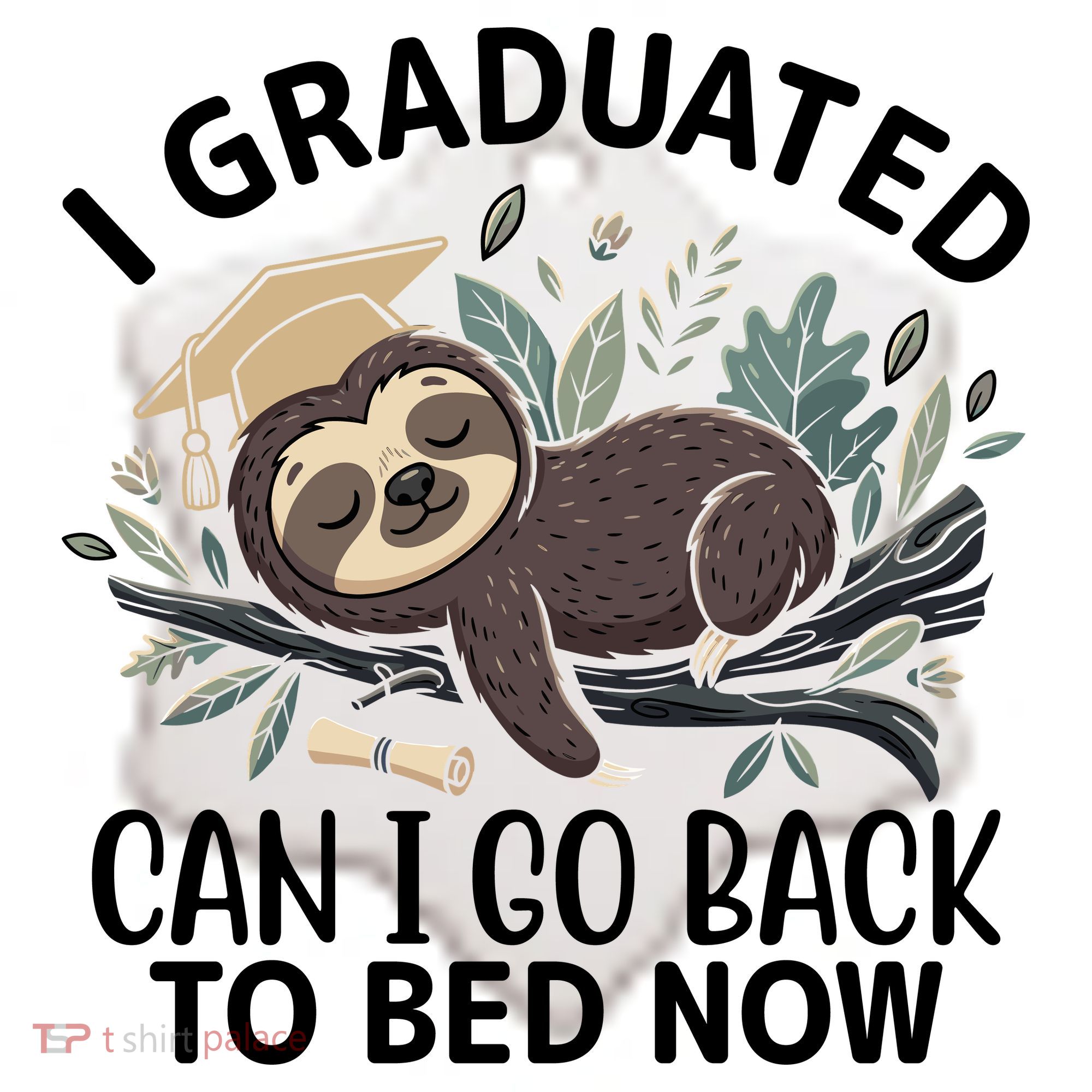 I Graduated Can I Go Back To Bed Now Lazy Sloth Ceramic Ornament