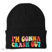 IM Gonna Crash Out Funny Humorous Meme Groovy Beanie thumb 0