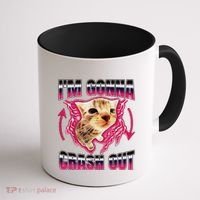 IM Gonna Crash Out Funny Cat Meme Lover Humorous Sarcastic Coffee Mug thumb 1