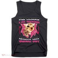 IM Gonna Crash Out Funny Cat Meme Lover Humorous Sarcastic Tank Top thumb 0