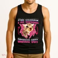 IM Gonna Crash Out Funny Cat Meme Lover Humorous Sarcastic Tank Top thumb 3