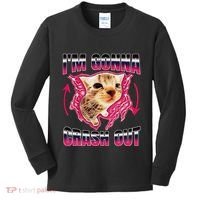 IM Gonna Crash Out Funny Cat Meme Lover Humorous Sarcastic Kids Long Sleeve Shirt thumb 0