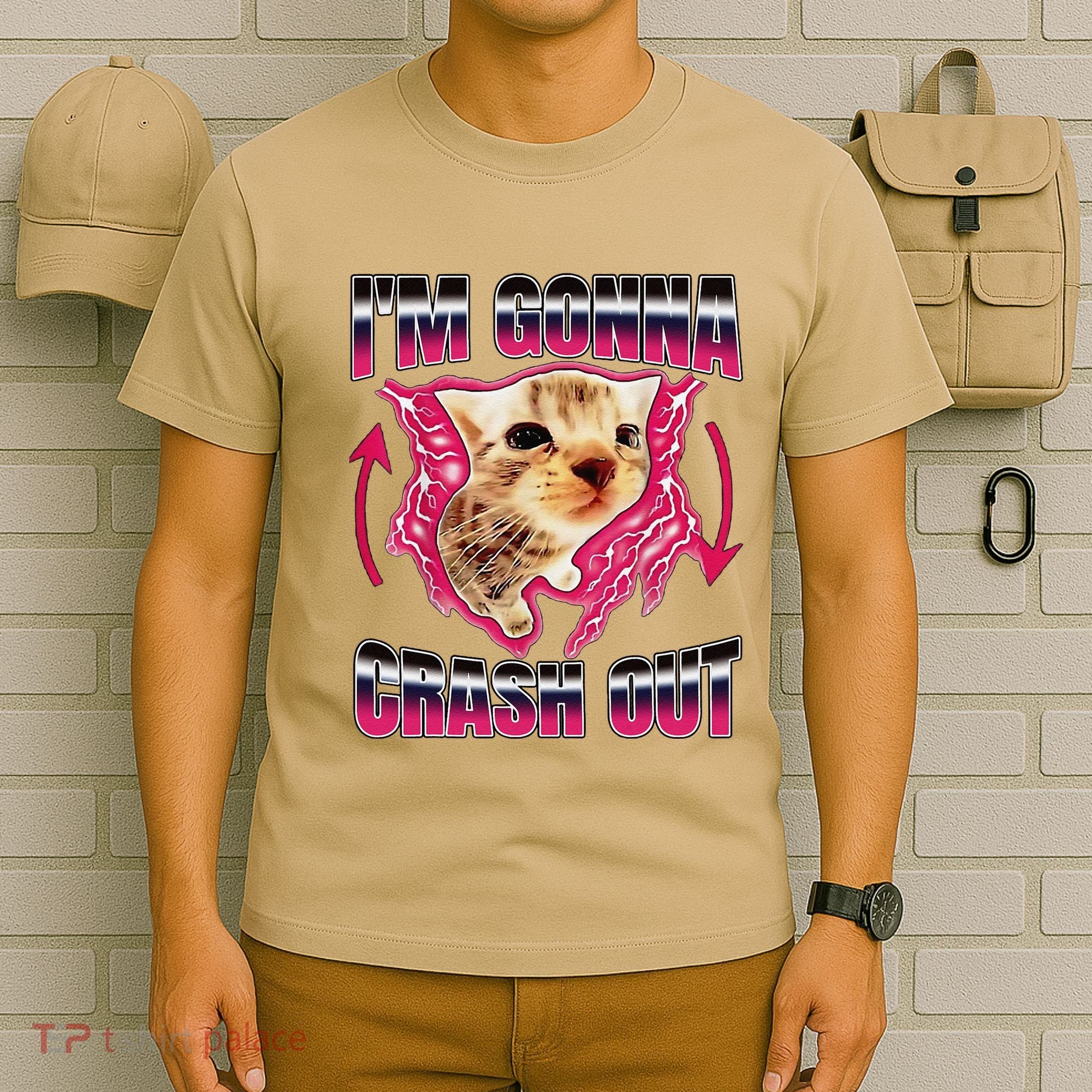 IM Gonna Crash Out Funny Cat Meme Lover Humorous Sarcastic T-Shirt
