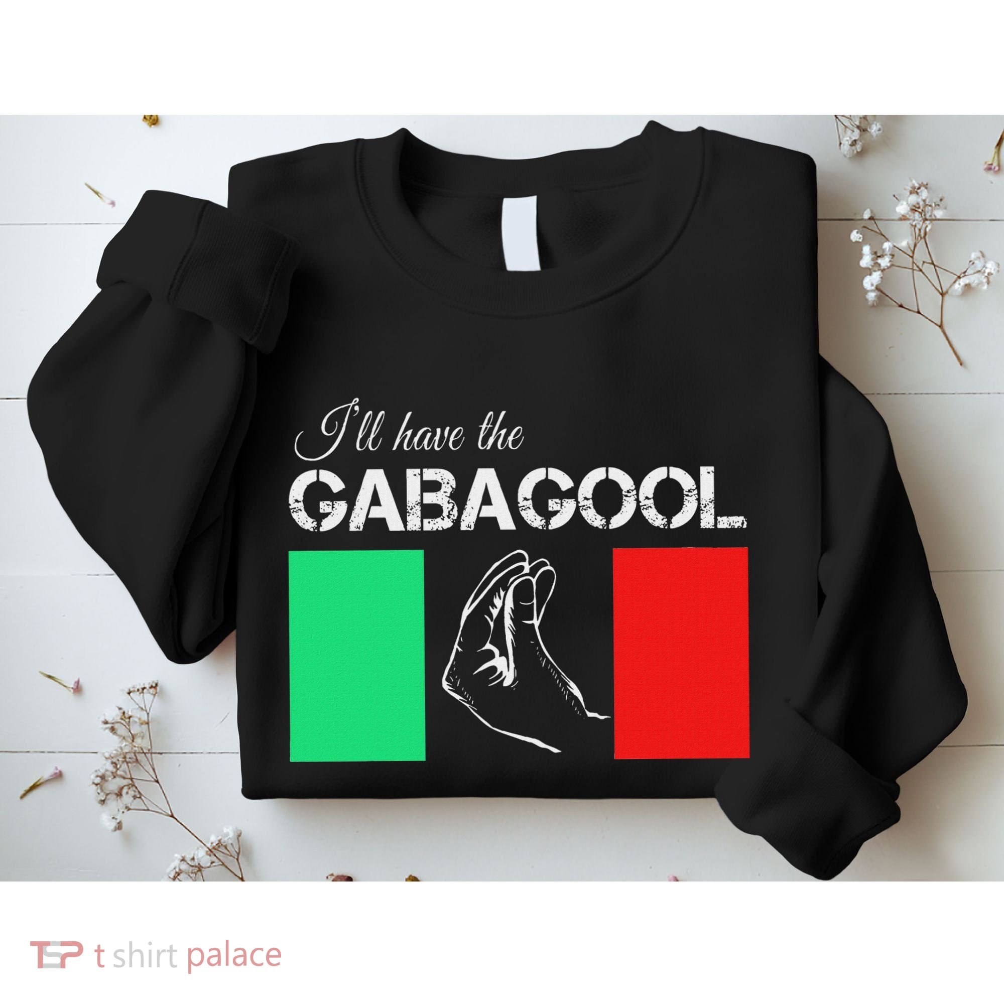 Italiano Gabagool Capicola Italian Slang Italy Flag Sweatshirt