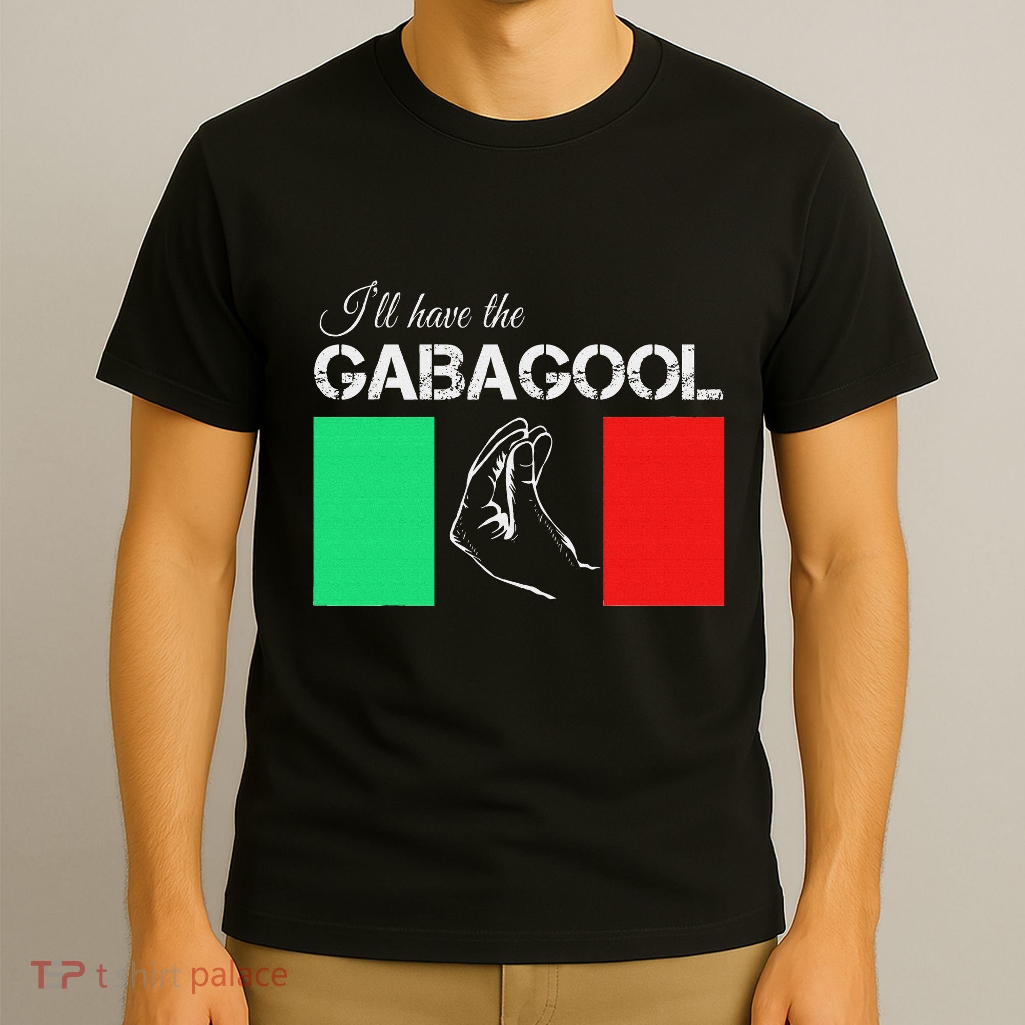 Italiano Gabagool Capicola Italian Slang Italy Flag T-Shirt