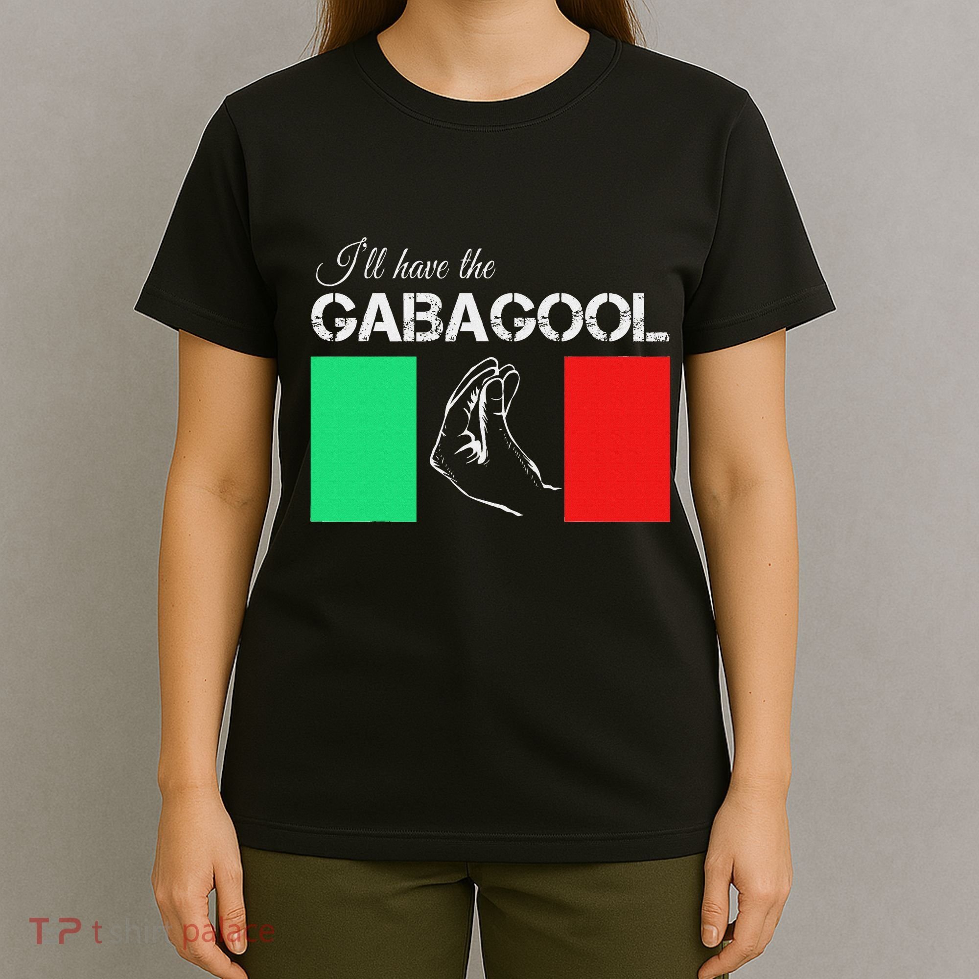 Italiano Gabagool Capicola Italian Slang Italy Flag T-Shirt