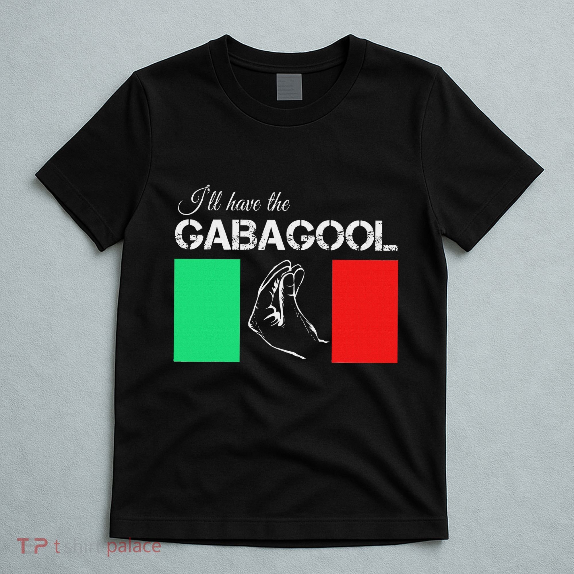 Italiano Gabagool Capicola Italian Slang Italy Flag T-Shirt