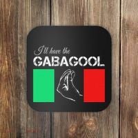 Italiano Gabagool Capicola Italian Slang Italy Flag Coaster thumb 0