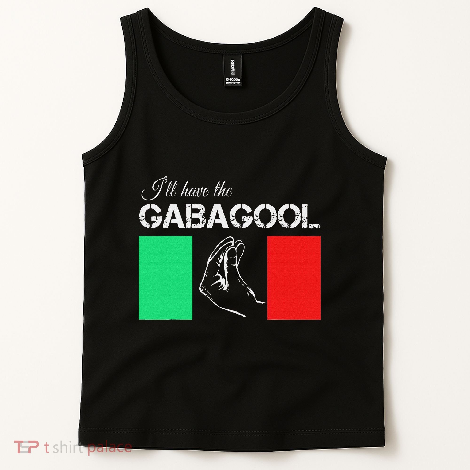Italiano Gabagool Capicola Italian Slang Italy Flag Tank Top