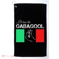Italiano Gabagool Capicola Italian Slang Italy Flag Golf Towel thumb 0