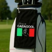 Italiano Gabagool Capicola Italian Slang Italy Flag Golf Towel thumb 2