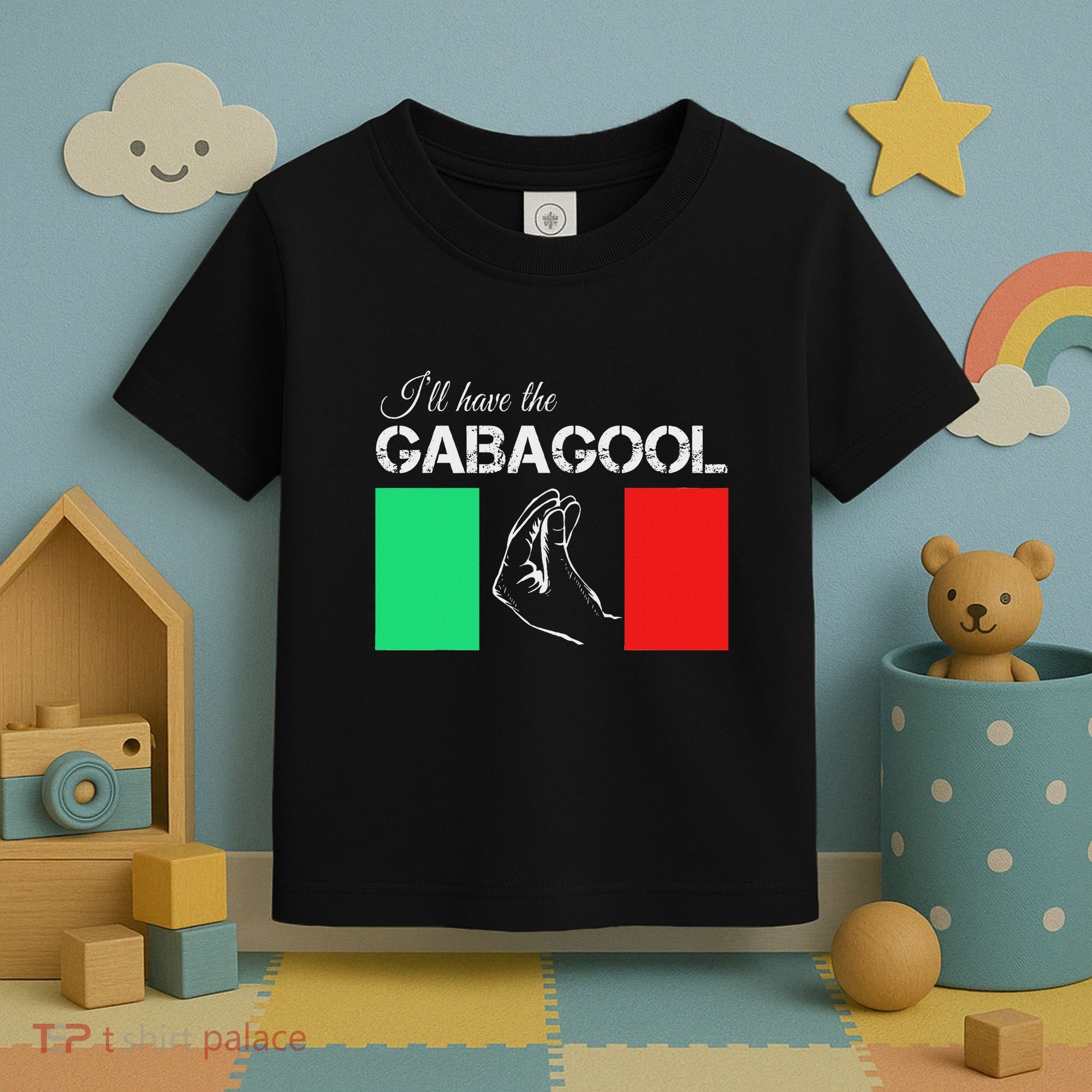 Italiano Gabagool Capicola Italian Slang Italy Flag Toddler T-Shirt