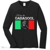 Italiano Gabagool Capicola Italian Slang Italy Flag Women's Long Sleeve Shirt thumb 0