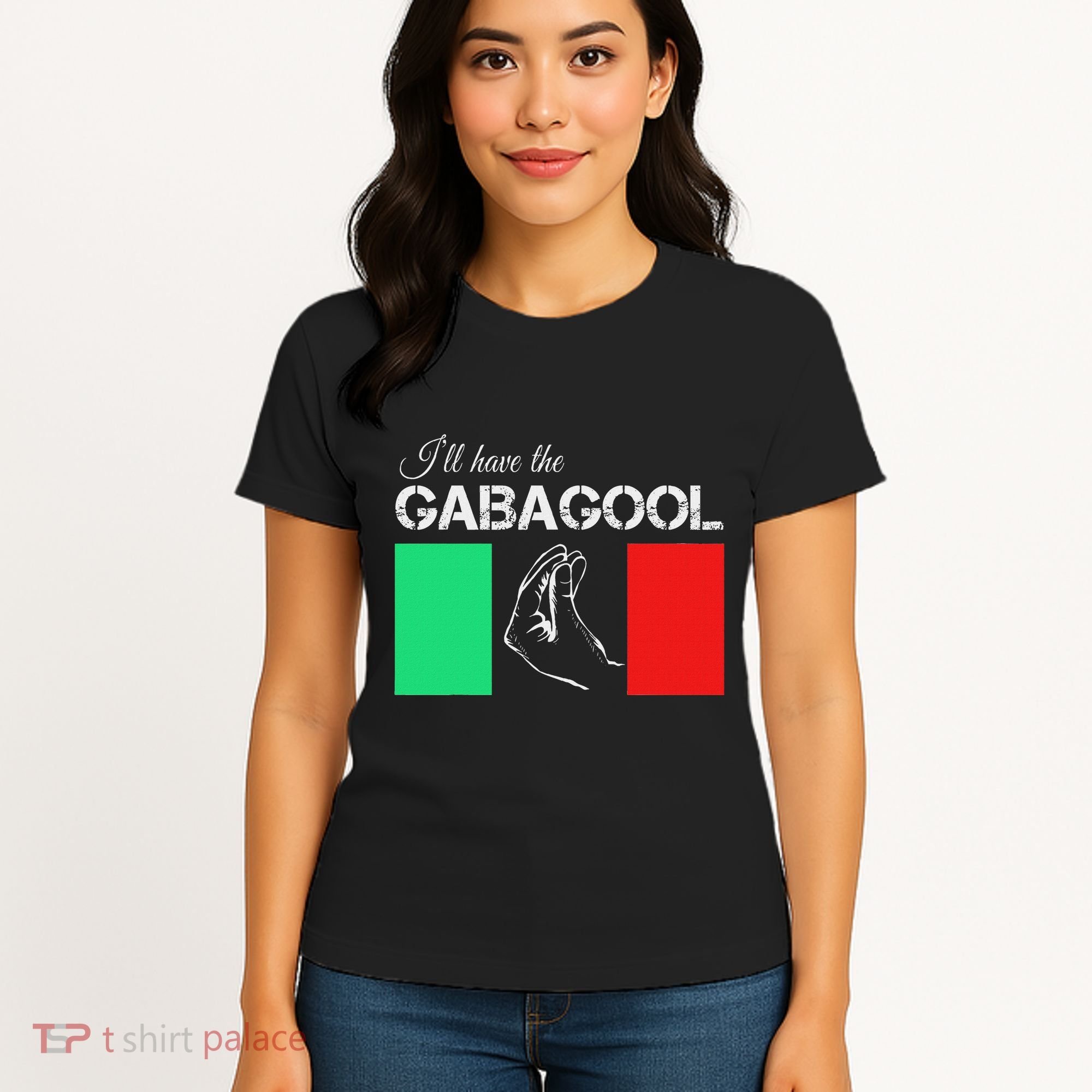 Italiano Gabagool Capicola Italian Slang Italy Flag Women's T-Shirt