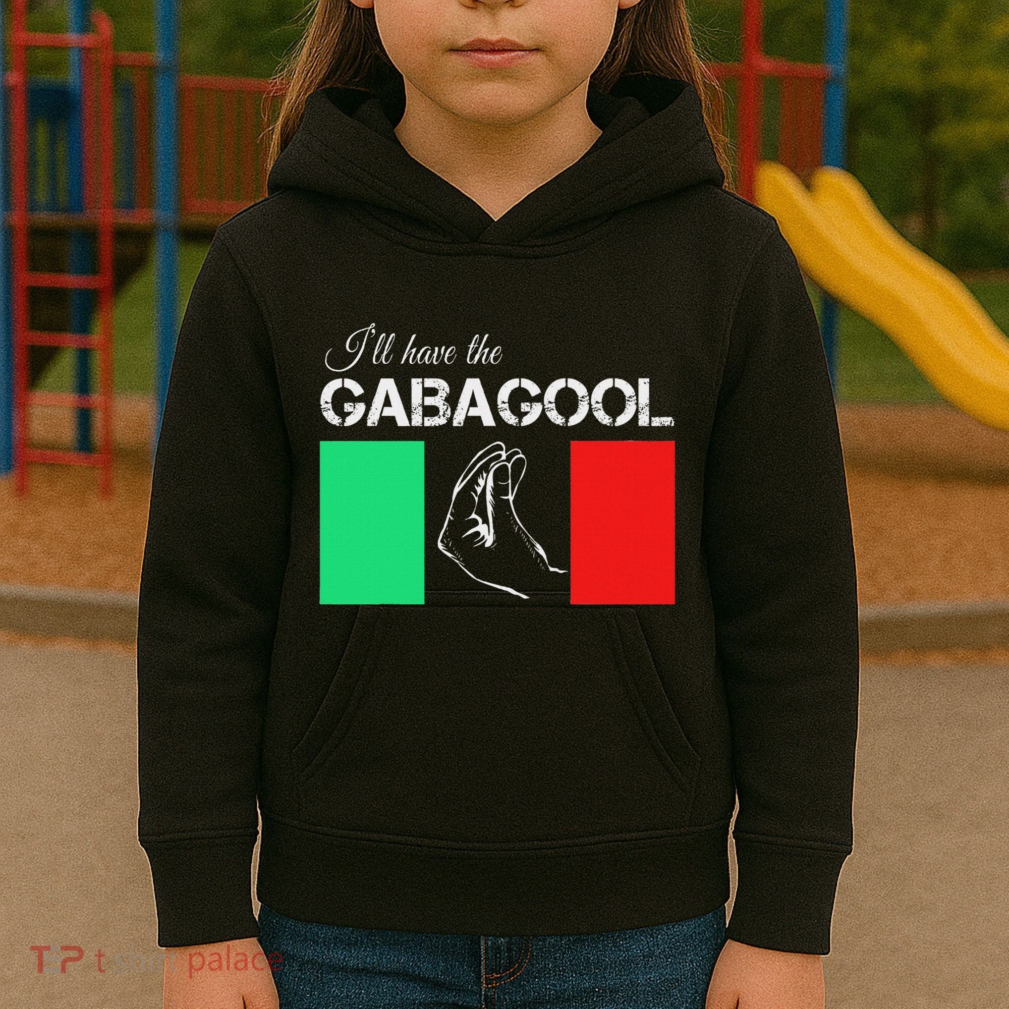 Italiano Gabagool Capicola Italian Slang Italy Flag Kids Hoodie