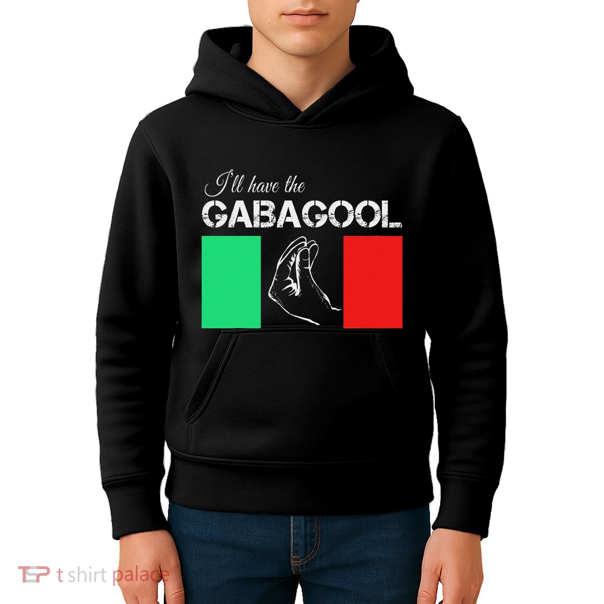 Italiano Gabagool Capicola Italian Slang Italy Flag Kids Hoodie