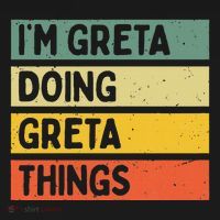 IM Greta Doing Greta Things Funny Personalized Quote USA-Made Doggie Bandana thumb 2