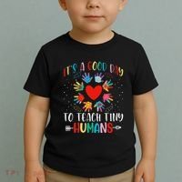 Its Good Day To Teach Tiny Humans Daycare Provider Teacher Toddler T-Shirt thumb 2