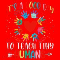 Its Good Day To Teach Tiny Humans Daycare Provider Teacher Santa Hat thumb 1