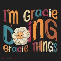 IM Gracie Doing Gracie Things Funny Groovy Retro Gracie Beanie thumb 2