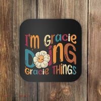 IM Gracie Doing Gracie Things Funny Groovy Retro Gracie Coaster thumb 0