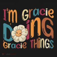 IM Gracie Doing Gracie Things Funny Groovy Retro Gracie Women's Hoodie thumb 2